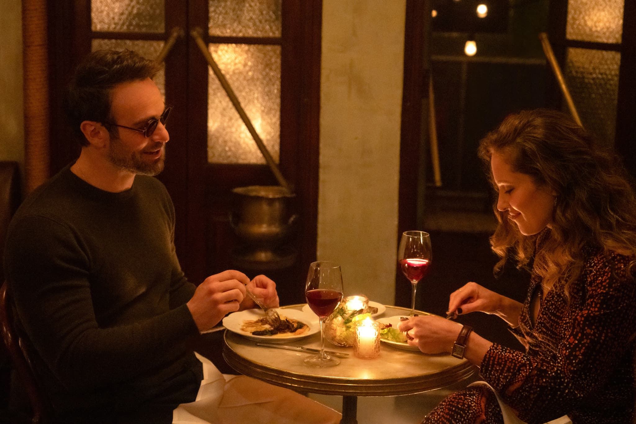 'Daredevil: Born Again' still featuring Matt Murdock and Heather Glenn